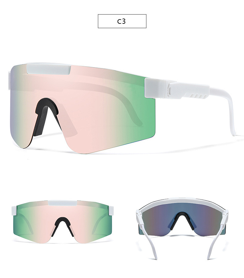 Casual Gradient Color PC UV400 Protection Biker Frameless Sports frame Sunglasses display picture 16