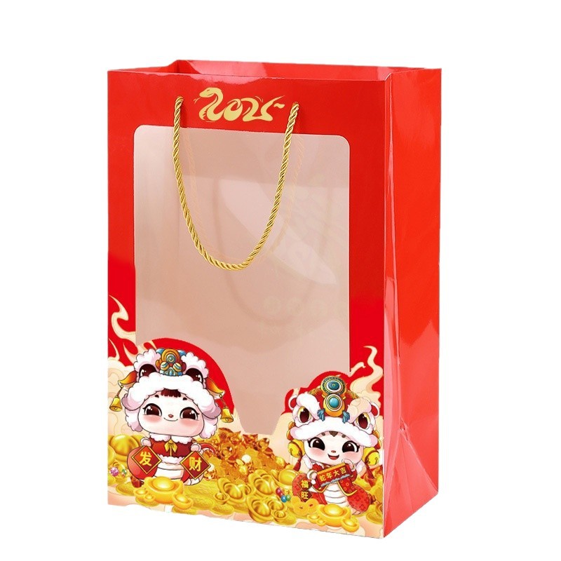 Bolso de mano de muñeca de felpa para el año de la serpiente, bolsa de regalo de regalo de regalo de regalo de regalo de año nuevo de gran calidad