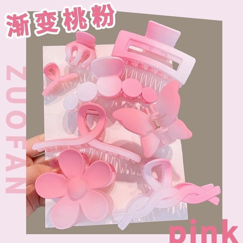 跨境爆款克莱因蓝色系抓夹气质发抓盘头发后脑勺发夹洗澡鲨鱼夹女|undefined