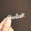 Universal hairgrip with letters, cute bangs, accessory, Korean style, diamond encrusted