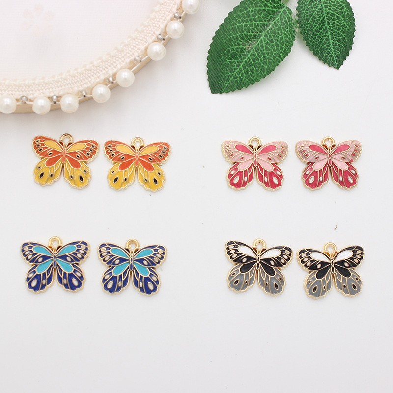 10 PCS/Package 22 * 18mm 27 * 18mm 28 * 18mm Alloy Butterfly Moth Polished Pendant display picture 5