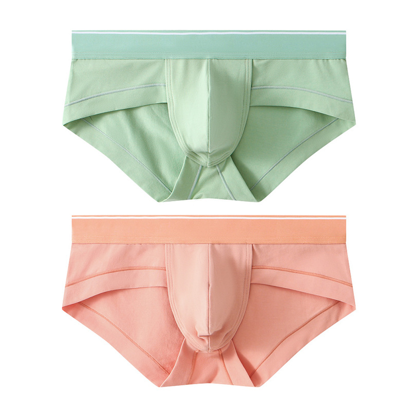 Pantalones de algodón para hombres, pantalones de triángulo transpirables, bolsillos convexos en U, cintura baja, pantalones de triángulo jóvenes sexy para hombres