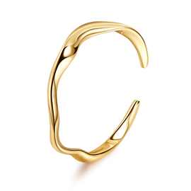 亚马逊跨境新款黄铜袖口手镯简约感小众个性百搭女士手饰