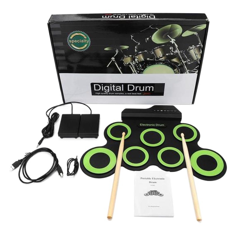 IWord nuoai rollo de mano USB tambor electrónico batería portátil práctica tambor plegable de silicona tambor eléctrico jazz tambor pad