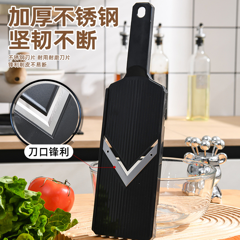 Cocina doméstica multifuncional cortador de verduras para ensalada de verduras raspador de alambre para alimentos de acero inoxidable sin lastimar las manos, fácil de limpiar