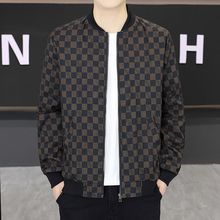 25新款男士夹克韩版休闲时尚棒球潮流修身外套男装连帽上衣春秋款