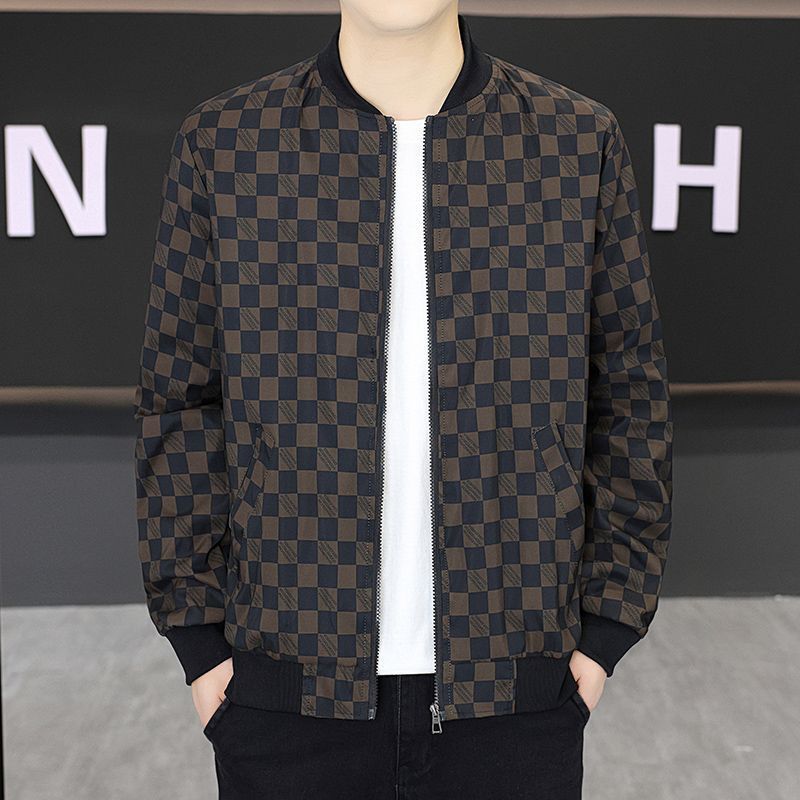 25新款男士夹克韩版休闲时尚棒球潮流修身外套男装连帽上衣春秋款