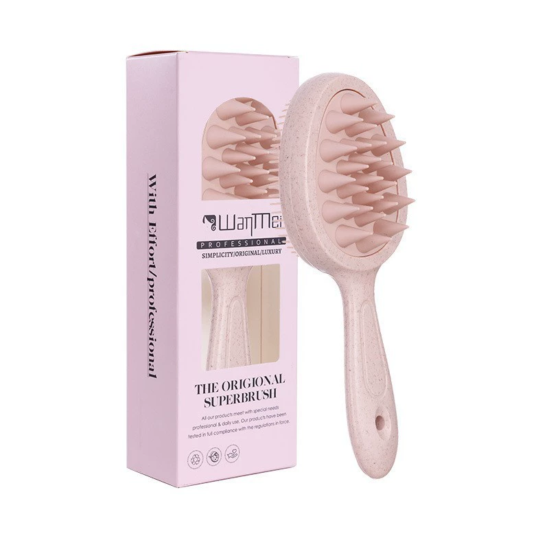 Scalp Massage Brush Avocado Shape, Detangling Hair Comb for Wet & Dry Hair, Portable