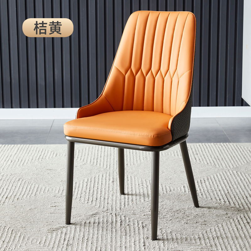 Sillas de comedor en stock para el hogar sala de estar sala de comedor sillas de respaldo al por mayor mesas de comedor creativas sillas de cuero casuales taburetes simples