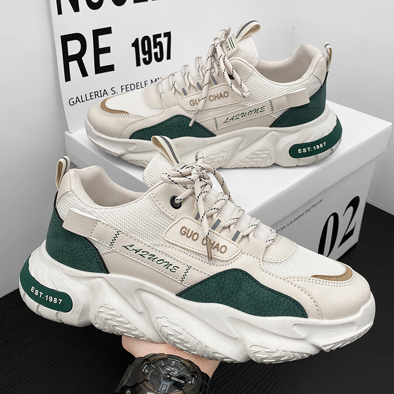 Pánské nové letní prodyšné síťované sportovní a ležérní běžecké boty Little White Dad Trendy boty z roku 2024_voghion.com