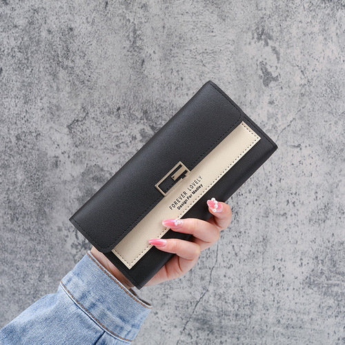 Long Wallet Women  New Tri-fold Clutch Multifunctional PU Leather Bag Wallet