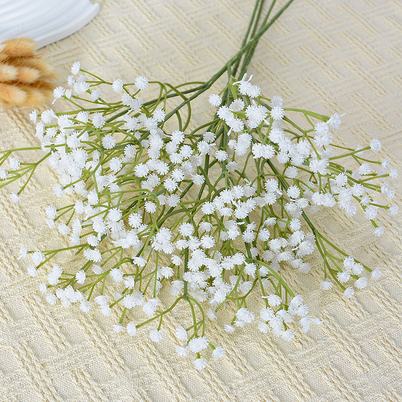 假花仿真花滿天星 diy擺件人造婚禮婚慶客廳家居裝飾塑料花束批發