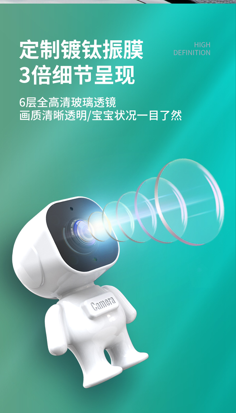 Car-Mounted Baby Monitor with 6.86inch Displays + Night Vision Camera for Rear Seat Monitoring