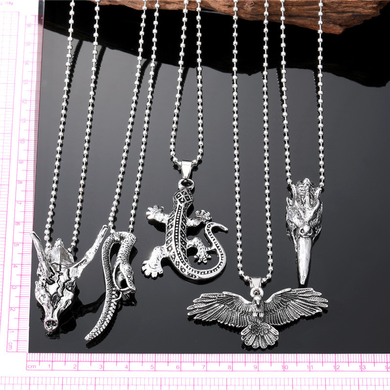 Fashion Eagle Snake Stainless Steel Alloy Plating Men's Pendant Necklace 1 Piece display picture 1
