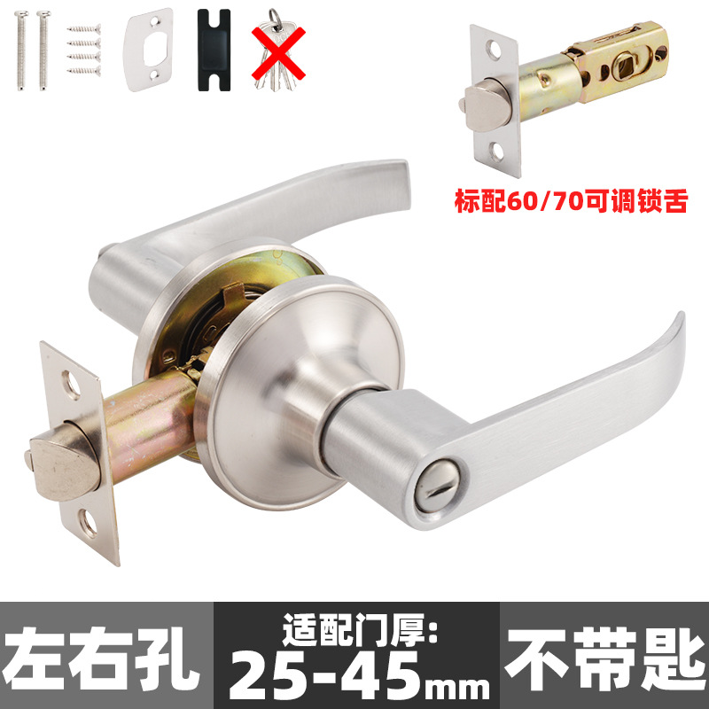 Zhongshan hardware cerradura de puerta puerta de aleación de aluminio cerradura de puerta de acero plástico cerradura de mano negro matto cerradura mecánica al por mayor