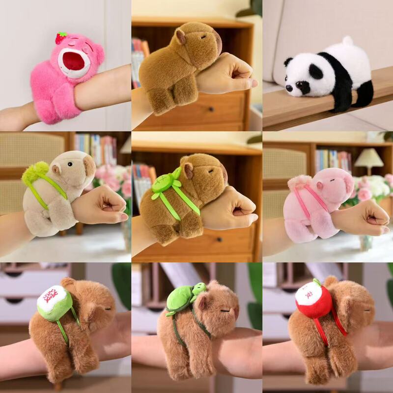 Cross-Border Kapibara Plush Doll Panda Wristband Bicycle Doll Toy Cross-Border Kapibara Plush Doll Panda Wristband Bicycle Doll Toy