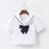 T-shirt, bow tie, with short sleeve