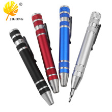 8合1手动螺丝刀工具笔型便携式多规格带磁性批头高密度螺丝刀批头