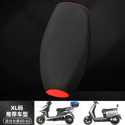 Thickened Leather Car Cushion – Electric car cushion - high-quality-grain-leather-main-black-and-secondary-red-xl-size-black