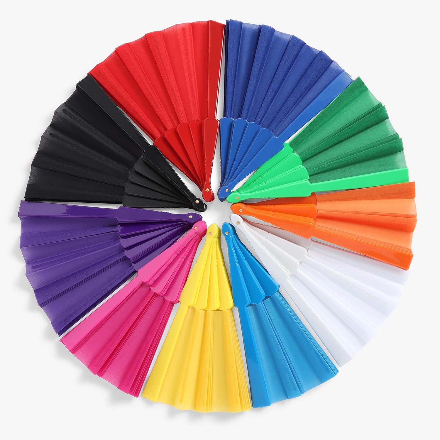 Ventilador plegable artesanal plano ventilador de baile ventilador español Amazon ventilador de plástico ventilador plegable damas color sólido