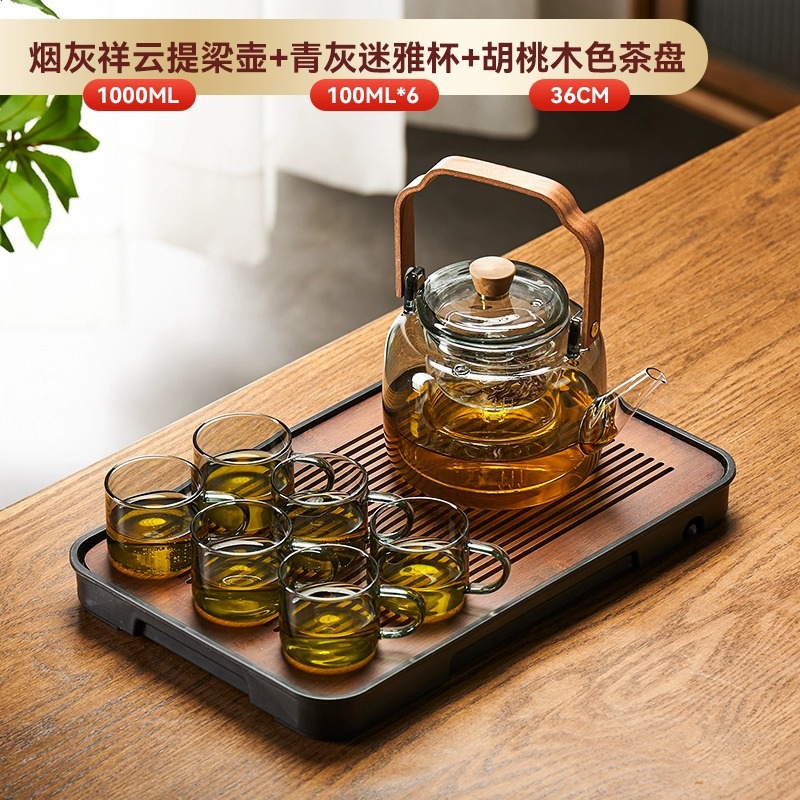 Tetera de Vidrio con Asa de Vidrio de Borosilicato Resistente al Calor para Té image 14