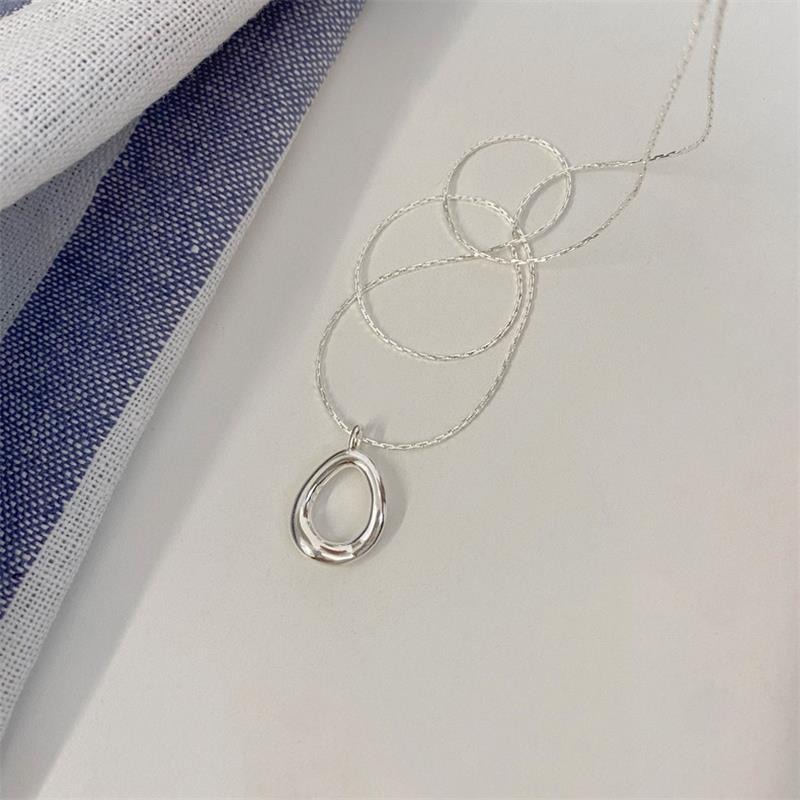 Irregular Circle Necklace Water Drop Clavicle Chain For Women_voghion.com