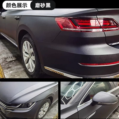 Auto Color Change Film Film Full Car Wrap Liquid Metal - imported-tpu-matte-black-152-1m-15m-roll