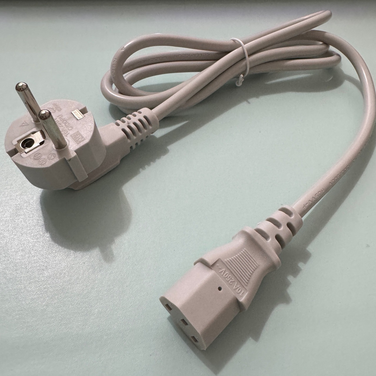 TUV欧盟电源线 欧规电源线 白色电源线 欧标三插电源线 H05VV-F