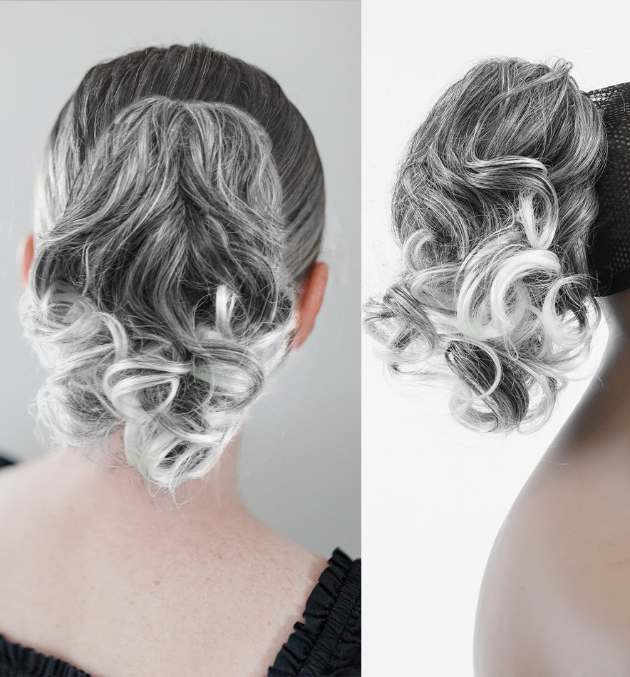 Comercio exterior transfronterizo Amazon peluca Cola de Caballo nuevo rizado alta temperatura de seda pinza modelado Cola de Caballo tocado