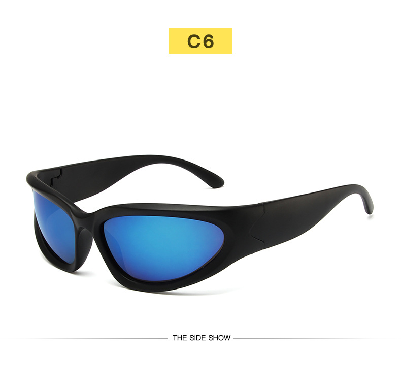 Sportsonnenbrille Im Y2k Steampunk Design Für Damen Und Herren_voghion.com