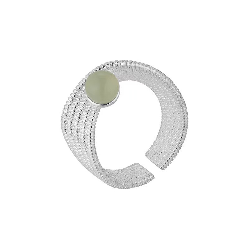 Colorful Multi-layered Ring With Natural Stones For Women Gold_voghion.com