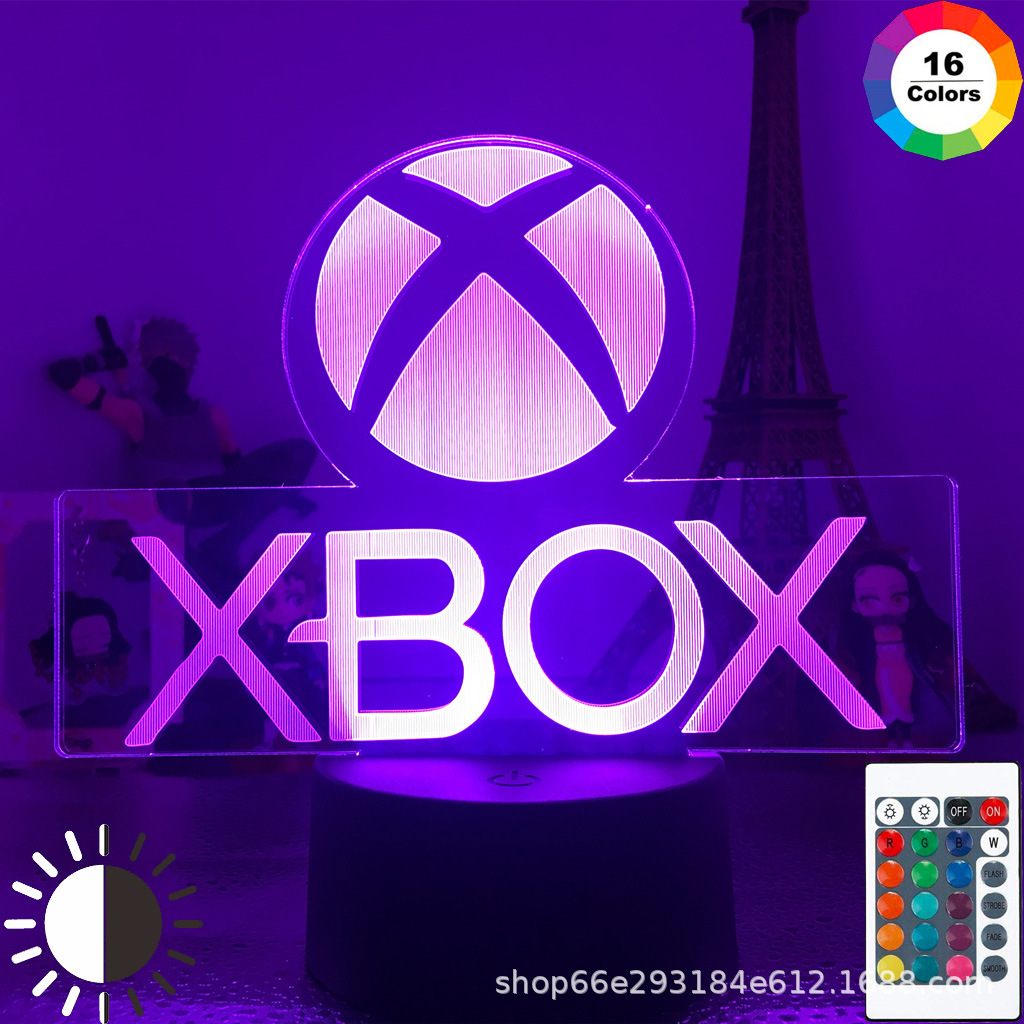 Controlador de juegos PS/Xbox con auriculares 3D, lámpara LED multicolor, acrílico, regalo para exportación