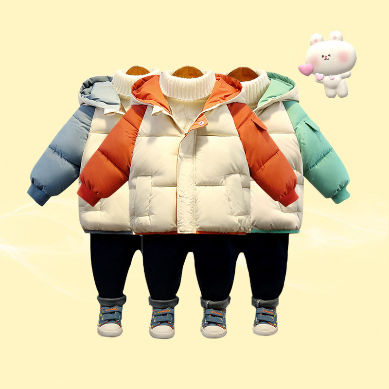 Otoño y invierno nuevo tipo de ropa infantil de algodón, ropa de pluma para niños, chaqueta de algodón gruesa para hombres y mujeres