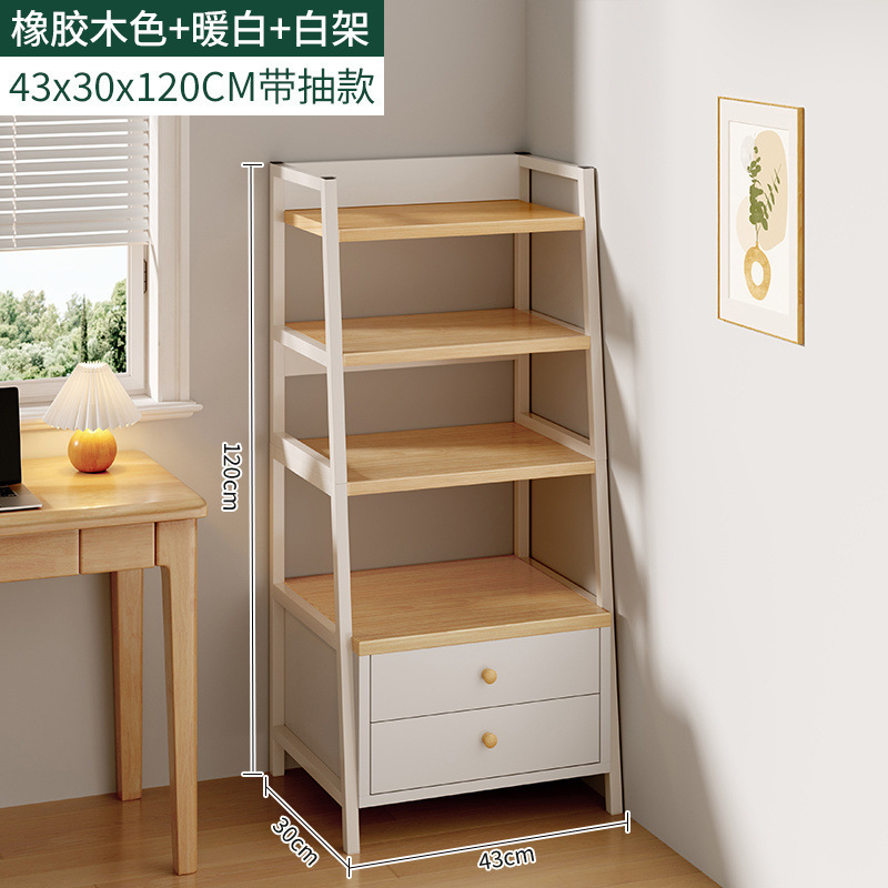置物架落地多层零食收纳架客厅书架储物架家用房间展示柜梯形架子|undefined
