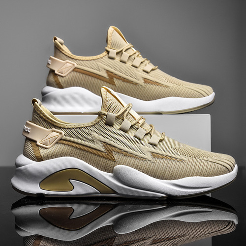 2024 Spring New Men's Shoes Fashion Feiwei Men's Daily Casual Shoes Lace-up Breathable Running Sports Shoes for Men