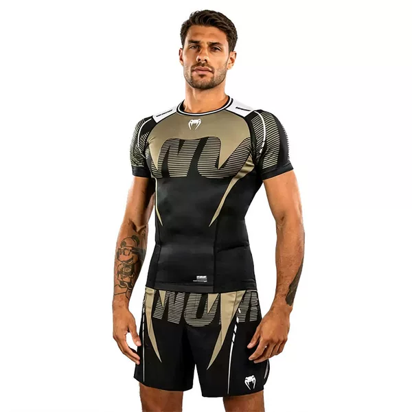 Men's Quick-Drying Compression Shirt, High Elasticity, Breathable, Short-Sleeve Fitness Wear for Running, Training, Boxing, Anti-Chafing Compression Clothing, Jiu-Jitsu Anti-Chafing