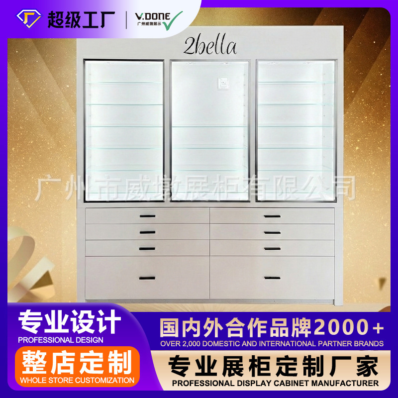 Weidun Custom Eyewear Store Glass Display Cabinet Vertical Display Rack Product Showroom Cabinet Shelf Stainless Steel Display Cabinet