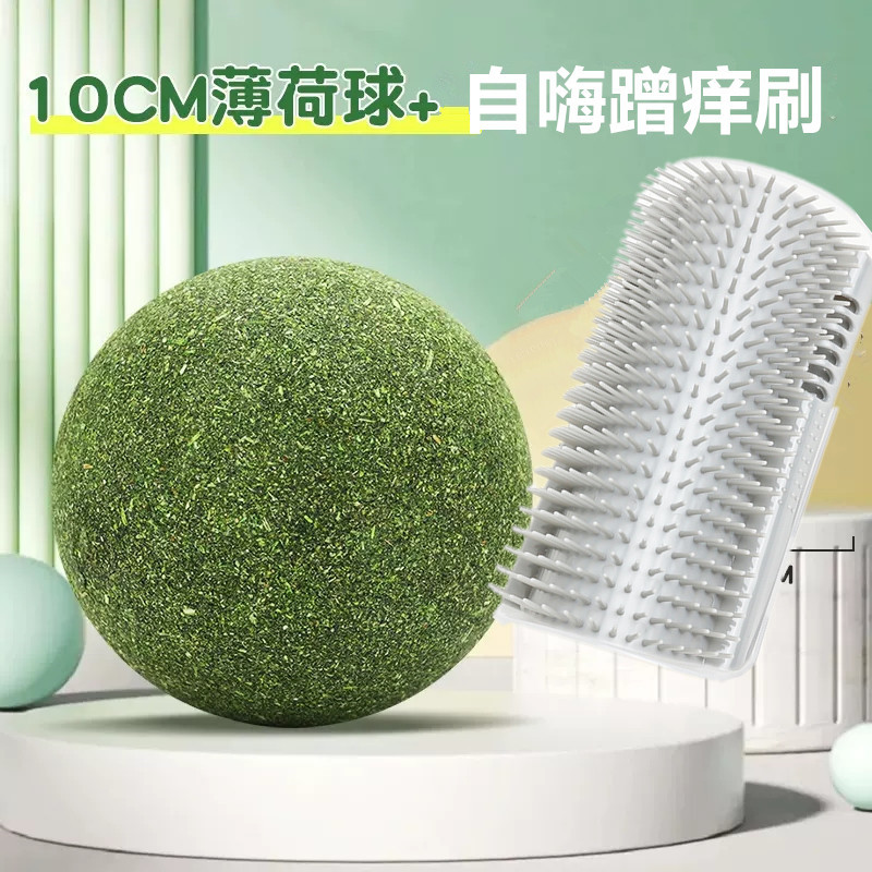 Personalizado 10cm gato grande menta juguete bola gigante sin pico juguete gato fuego juguete gato molido artefacto mordida juguete