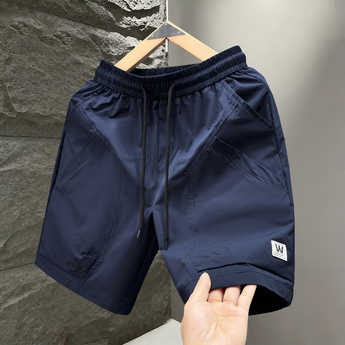 Lightweight Men's 5-Inch Inseam Quick-Dry Sports Shorts With Geometric Print For Running Gym Beach Vacation_viptrois.com