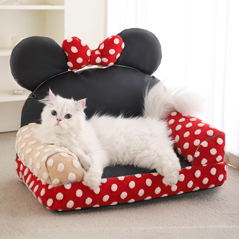 Disney serie Mickey perros cuatro estaciones sofá mini universal mascotas desmontables almohadilla de verano suministros para gatos