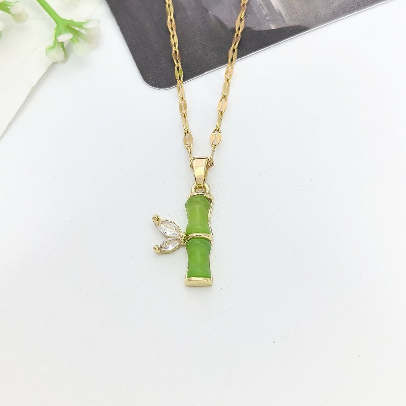 26*XL1400-Ancient style zircon bamboo knot