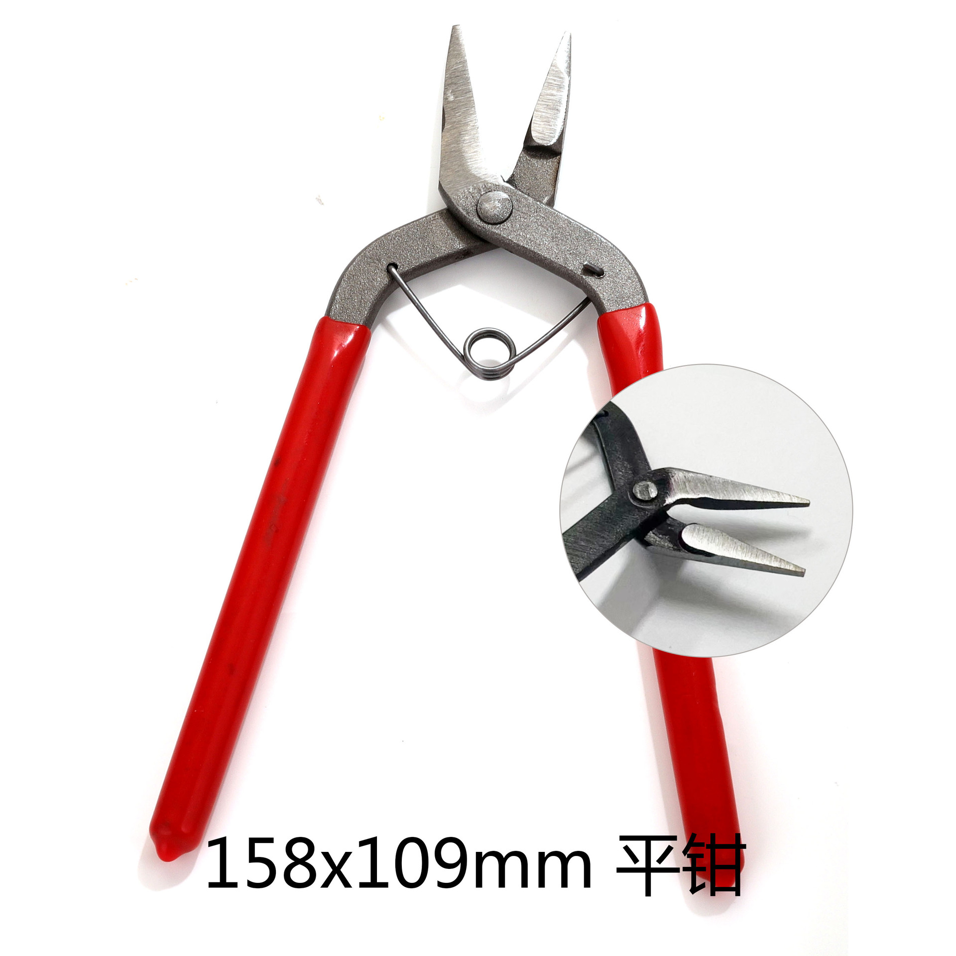 Pinzas hechas a mano bricolaje, pinzas de boca redonda con aguja curva, nuevas pinzas de punta fina de boca plana coreana, buena dureza, acero para muelles
