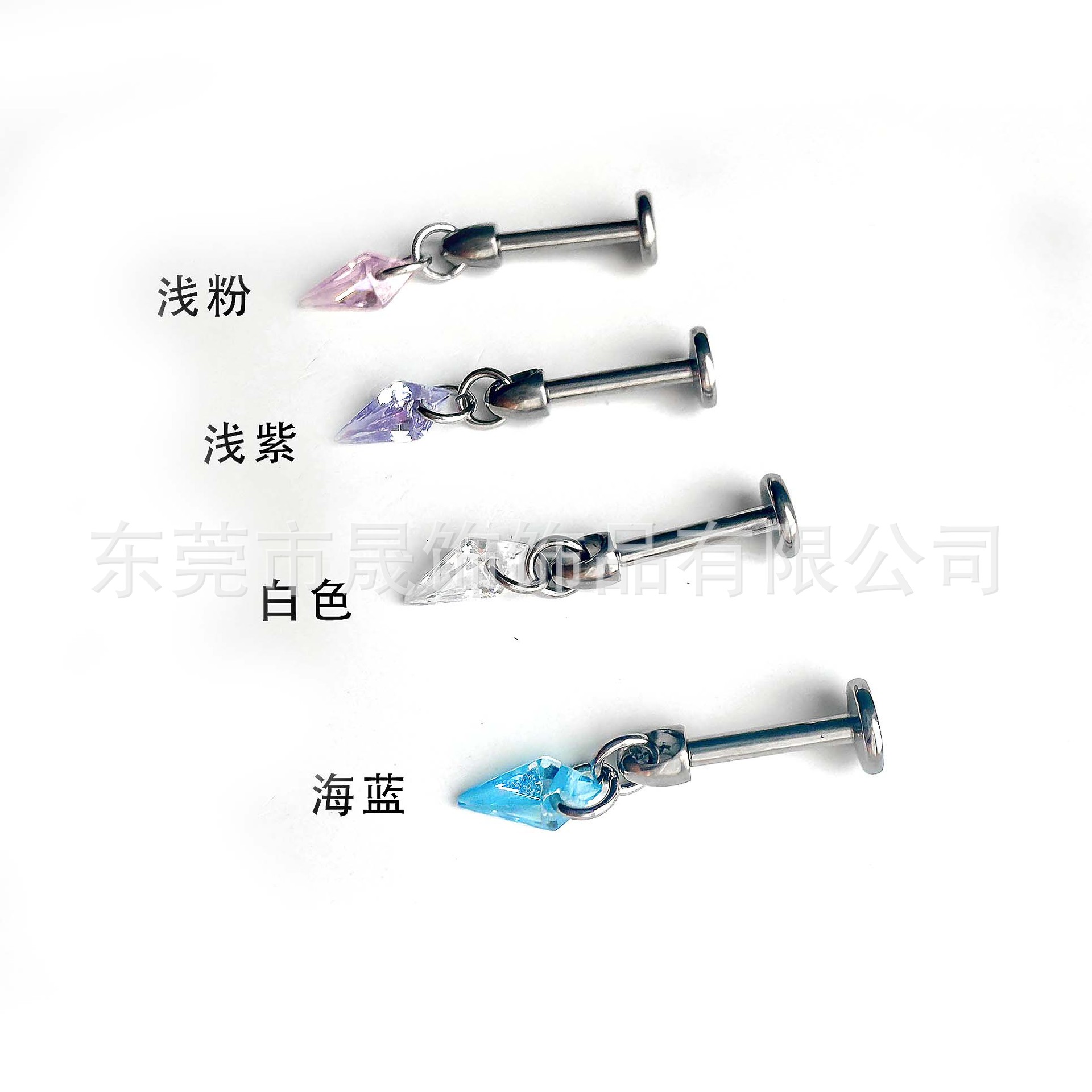 F136 Titanium Alloy 打孔五角 Star Pendant 子弹头 Internal Thread Helix Cartilage Stud Tragus 钉 Piercing Ear Stud 成品