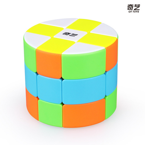 Qiyi third-order cylindrical Rubik's Cube children's puzzle fun smooth speed twisting smooth special-shaped Rubik's Cube wholesale