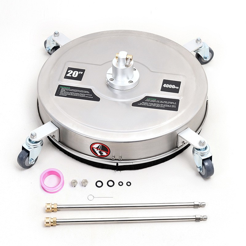 跨境批发高压清洗机不锈钢洗地盘20寸表面清洁器家用洗庭院洗地器