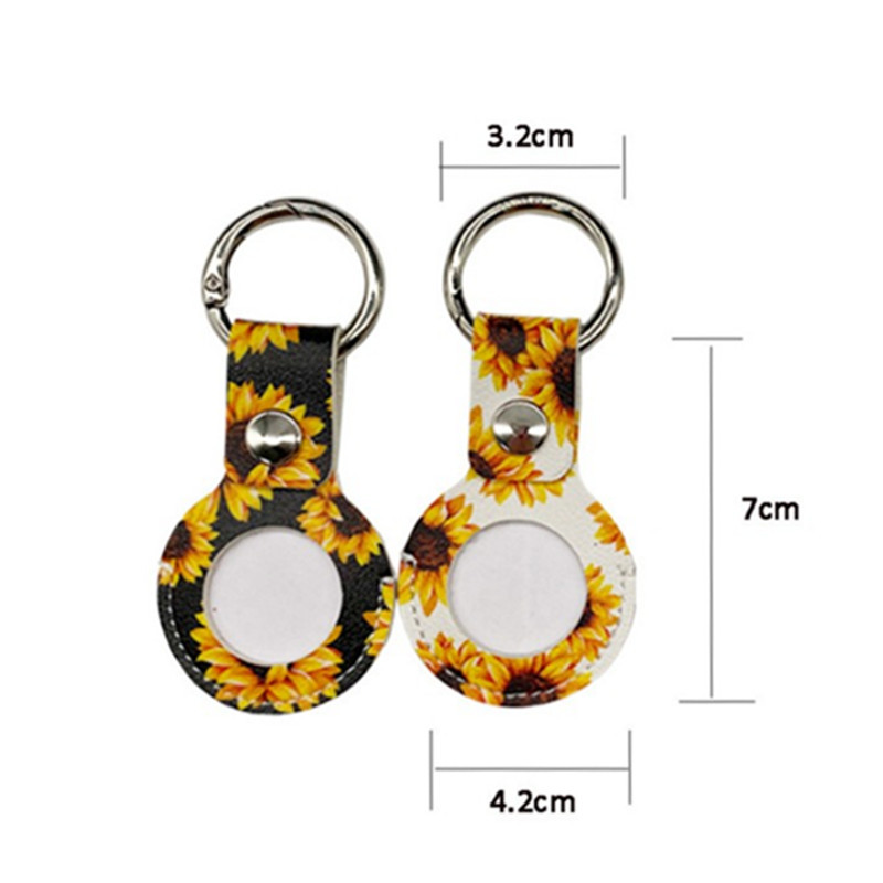 airtag保护套苹果airtags定位器追踪器防丢器钥匙扣PU保护皮套