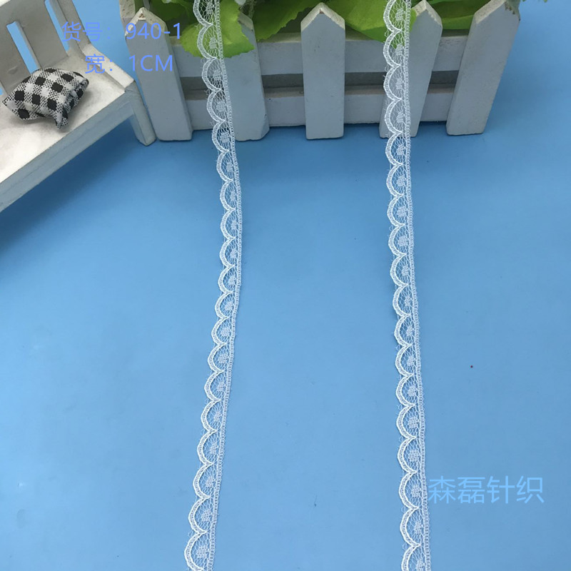 厂家现货批发蕾丝花边无弹力花边1厘米宽婚纱头饰服装辅料饰品