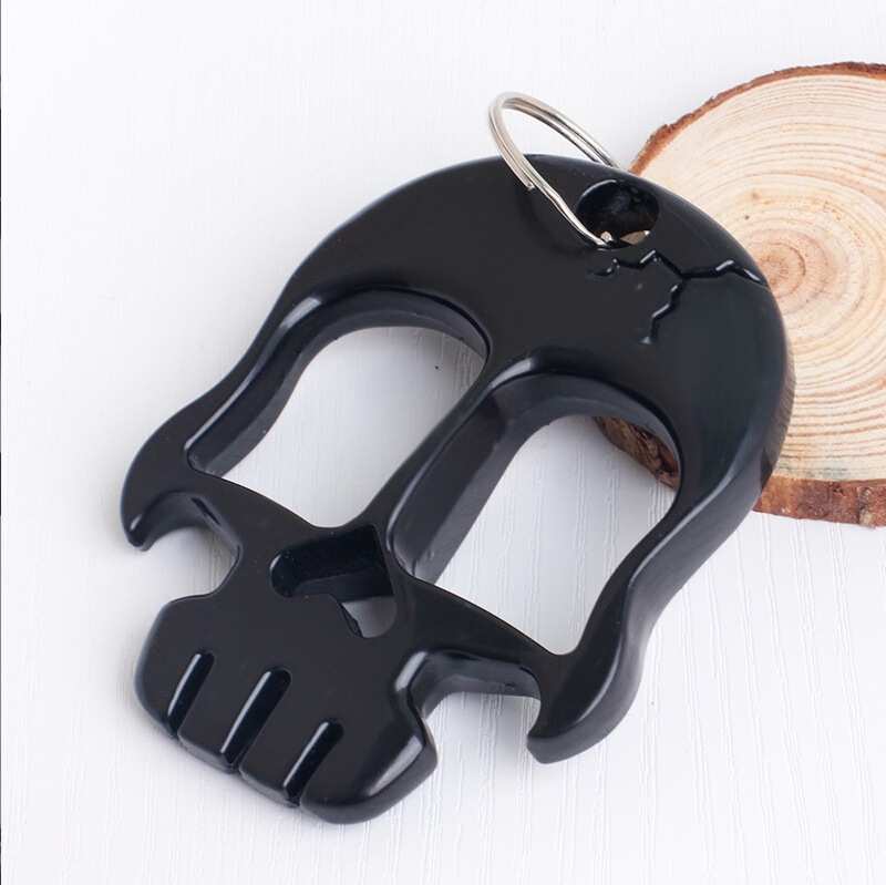 Carry-on Two or Two Rings Thickened Boxing Buckle Tiger Defense Outdoor Field Self-Defense Fighting Boxing Buckle Hand Support Key Chain