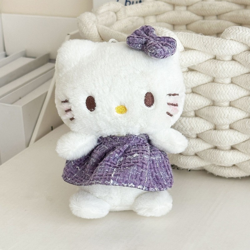天使hellokitty小挂件毛绒玩具少女心钥匙扣包包挂饰玩偶礼品批发|undefined