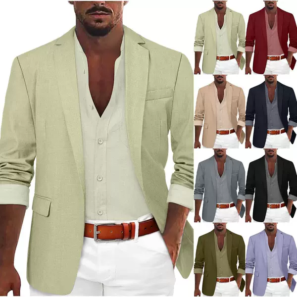 2024 Autumn/Winter Amazon Independent Station European and American New Men's Single Button Casual Suit Fashion Jacket